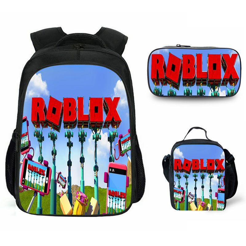 New Roblox Game 3-Piece Large Capacity Backpack