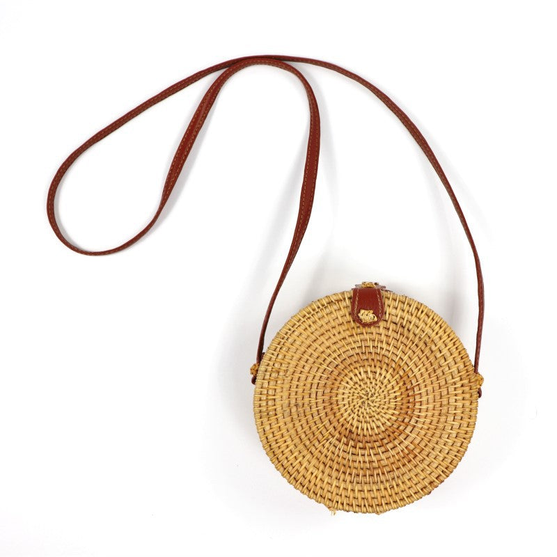 Travel vacation leisure rattan beach bag