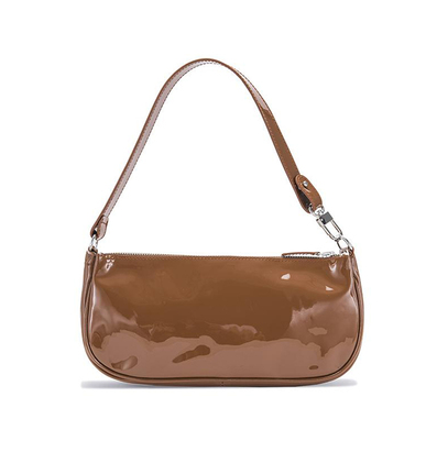 Patent leather shoulder bag