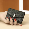 Snake Head Buckle Organ Card Holder Female Snake Embossed Leather