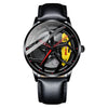 Men's Stereo Brake Skeleton Dial Sports Car Modified Watch