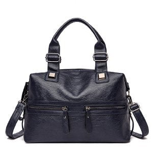 Simple Soft Leather Portable Casual One-shoulder Messenger Bag