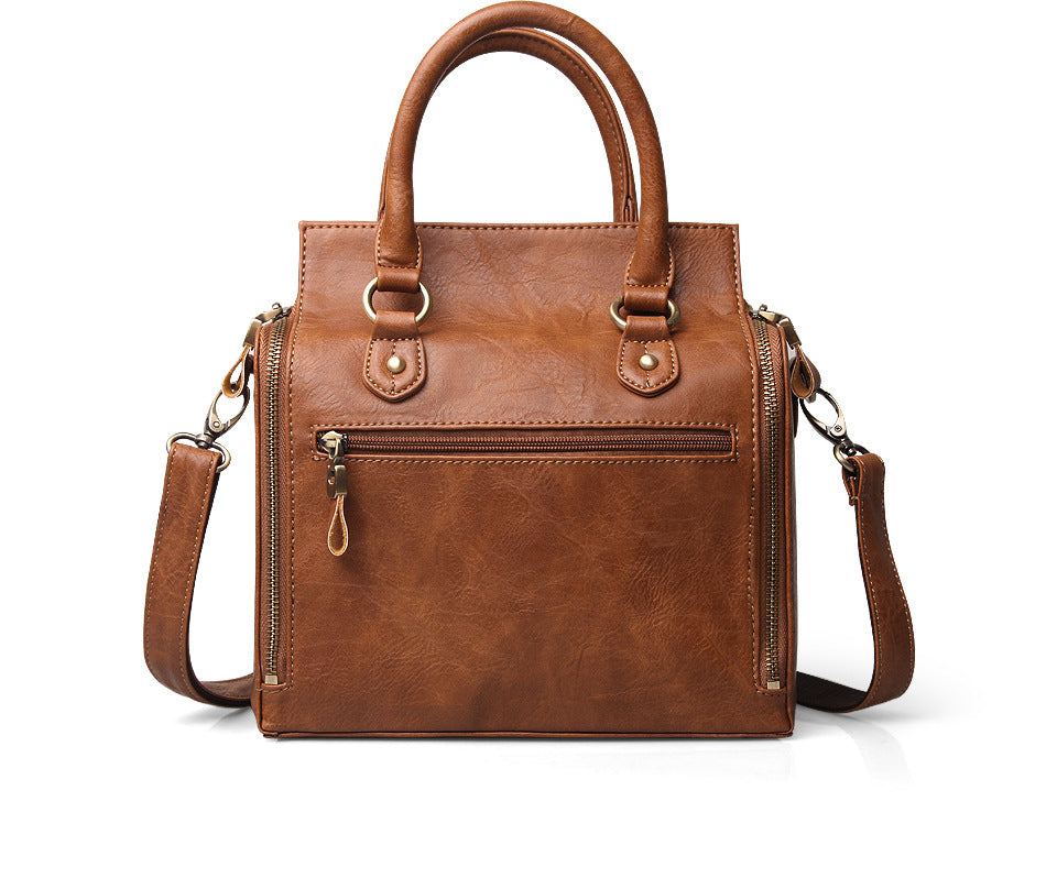 Leather Large Capacity Multi-Pocket Business Laptop Handbags