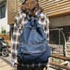 Denim Student Schoolbag Casual Large Capacity