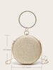 Diamondencrusted Handheld Round Box Bag Chain Evening