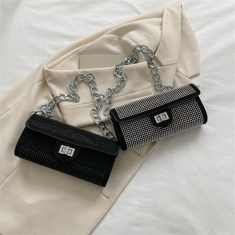 Rhinestone Fashion All-match Chain Armpit Bag Dinner Messenger