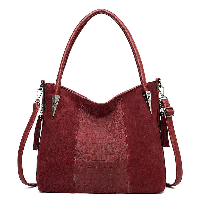Large Capacity Bag Women's Autumn And Winter New Pattern Fashion Women's Bag Popular Frosted Women's Shoulder Bag Portable Bag