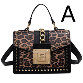 Leopard Print Small Square Bag Printed Lady Shoulder Bag Messenger Bag
