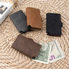 RFID ID Bank Card Holder PU Mini Metal Wallet