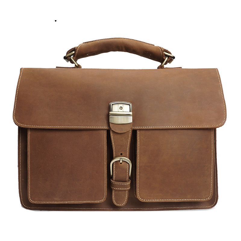 The First Layer Of Cowhide One-shoulder Messenger Leather Bag