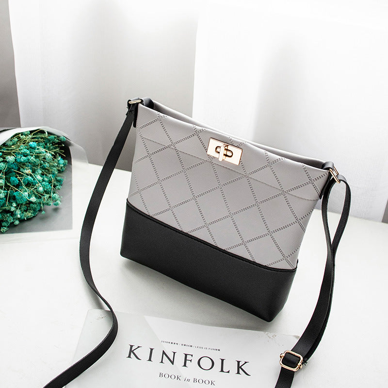 Simple Lock Women's Bag Shoulder Messenger