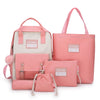 Five-piece fashion women's canvas bag