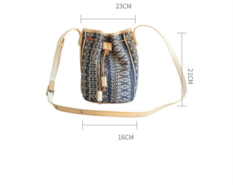Harajuku Style Simple And Fashionable Ethnic Bucket Bag