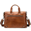 Business first layer leather briefcase