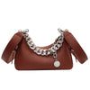 Niche Fashion Wide Shoulder Strap Messenger One Shoulder Underarm Chain Baguette Women's Bag