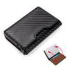 RFID Metal Magnetic Holder Men's PU Automatic Card Box