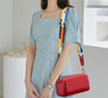 Fashion The Leather Cylinder Contrasting Color Simple Niche Messenger Pillow Shoulder Bag