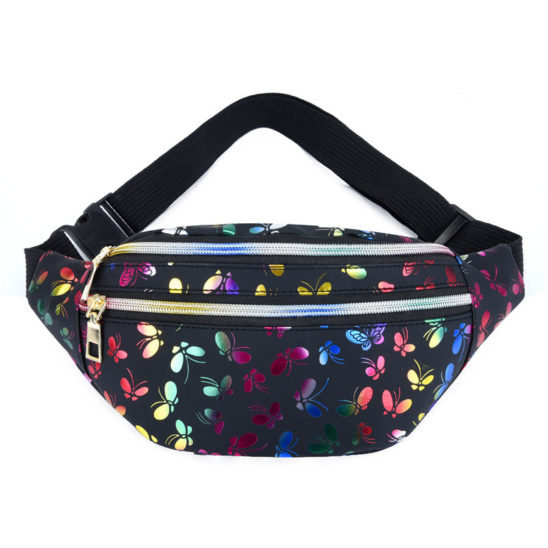 Multifunctional Lady Mobile Phone Fashion Double Zipper Waist Bag