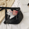 PU Leather Two Tier Waist Bag Shoulder