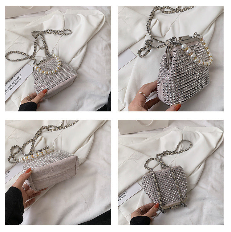 Cosmetic Alloy Fashion Chain Net Red Women's Trendy Bag