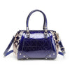 Patent leather Boston handbag