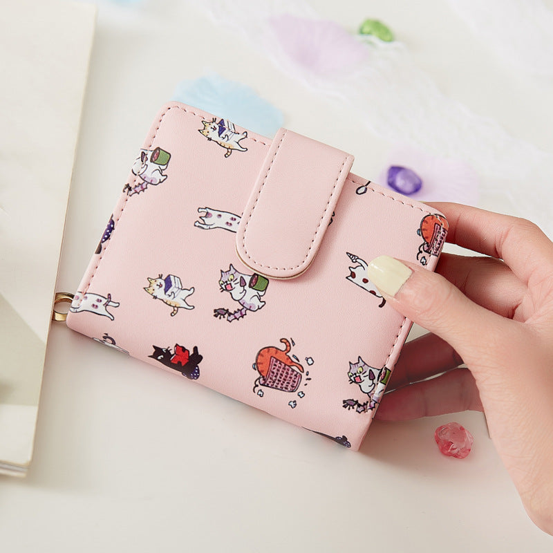 Cartoon Folding Coin Purse Multifunctional Card Holder