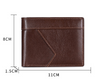 Anti-magnetic Theft Brush Retro Oil Leather Wallet Smooth Touch RFID Business Men Standard Wallet With Photo Window