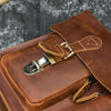 Men's Leather Briefcase Retro Crazy Horse Leather Messenger Bag Computer Bag