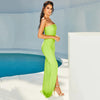 Solid color nightclub evening dress