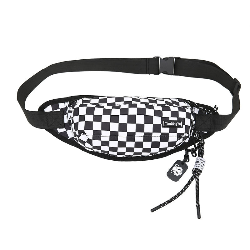 Black And White Checkerboard Colorful Rainbow Checkered Nylon Trend