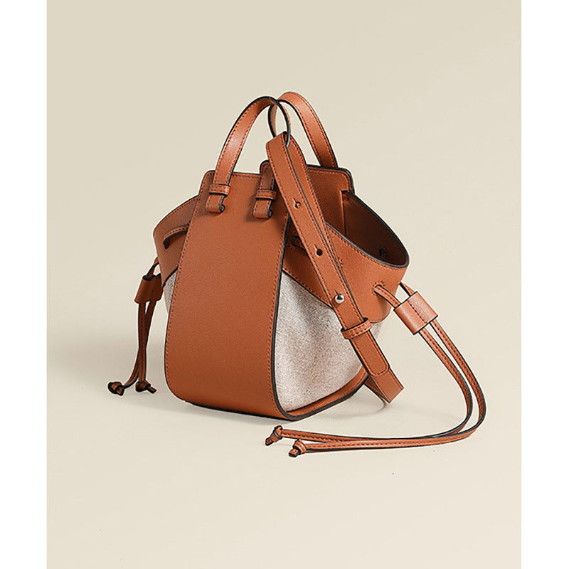 Drawstring Bucket Bag Shoulder Portable Messenger Fashion Women