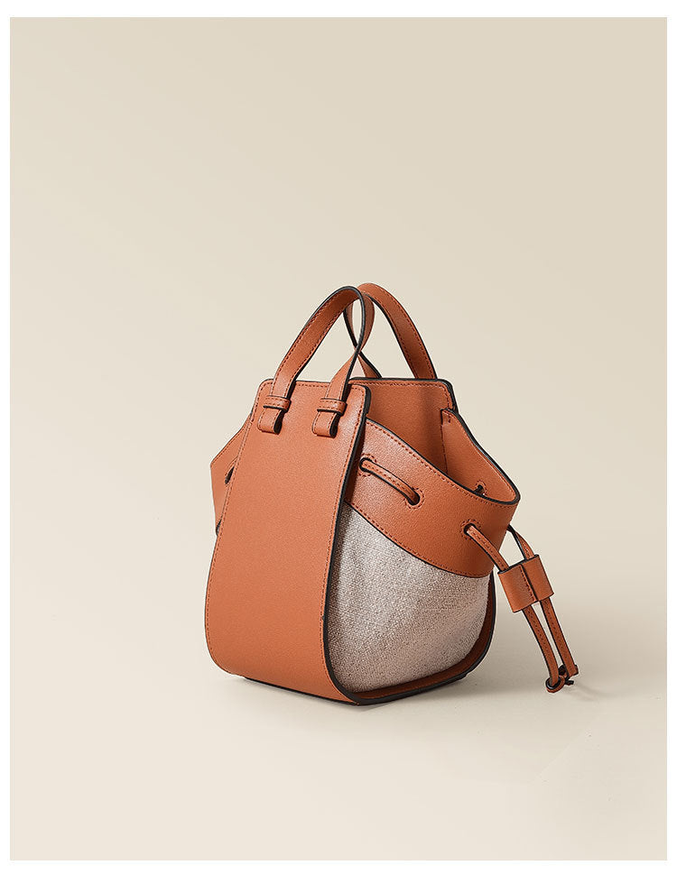Drawstring Bucket Bag Shoulder Portable Messenger Fashion Women