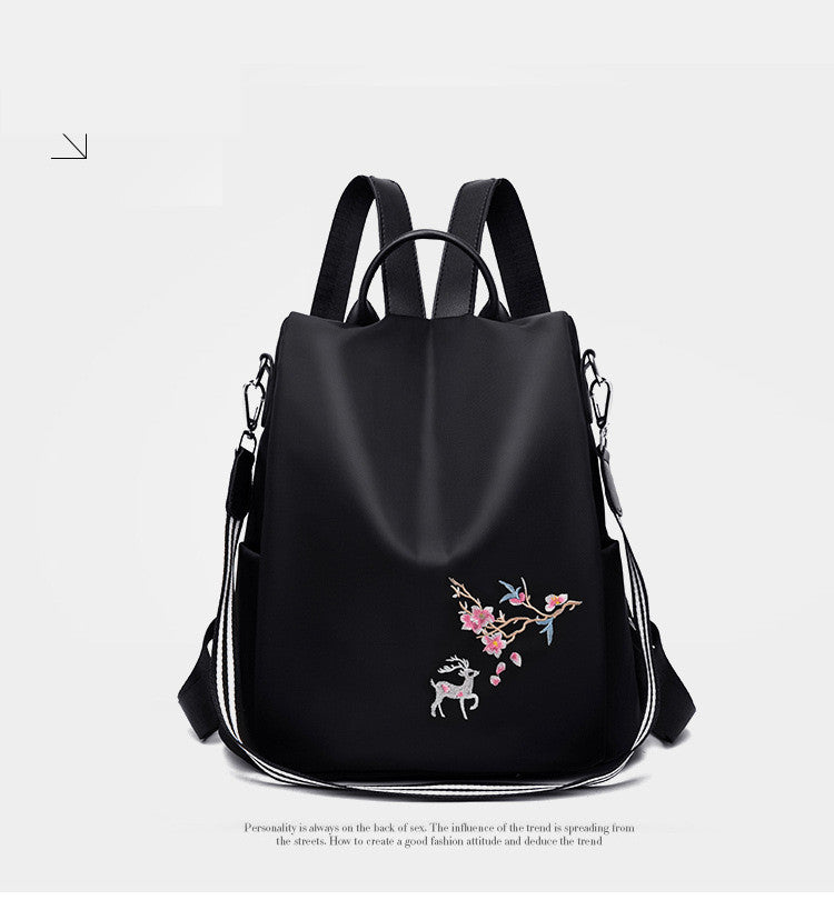 Fashionable And Simple Women's Canvas Backpack