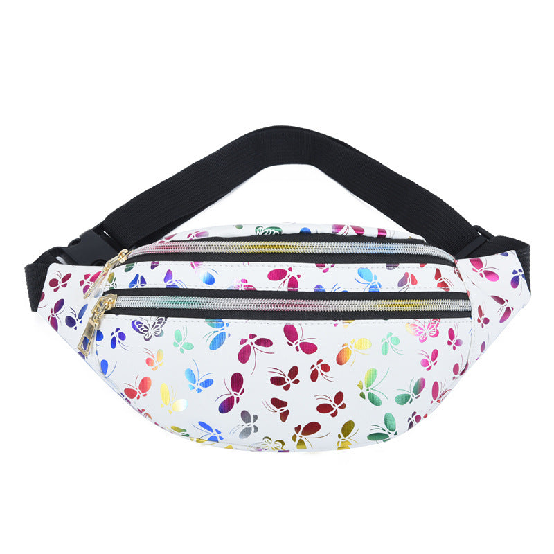 Multifunctional Lady Mobile Phone Fashion Double Zipper Waist Bag