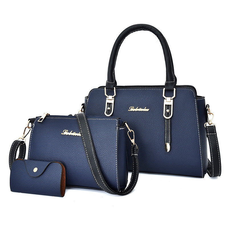 Fashionable Simple And Versatile Picture-and-mother Three-piece Single-shoulder Messenger Bag