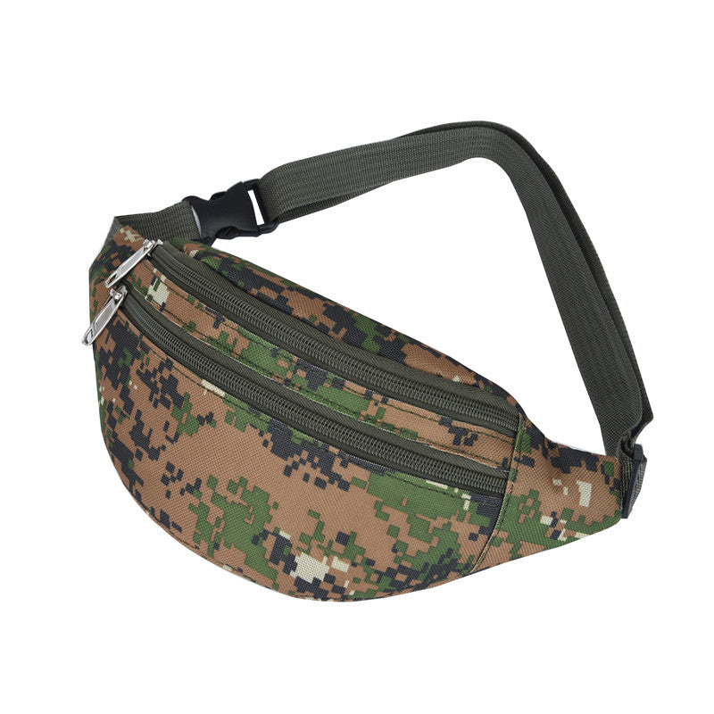 Camouflage Waist Oxford Cloth Waterproof And Wear-resistant Men's And Women's Chest Bag