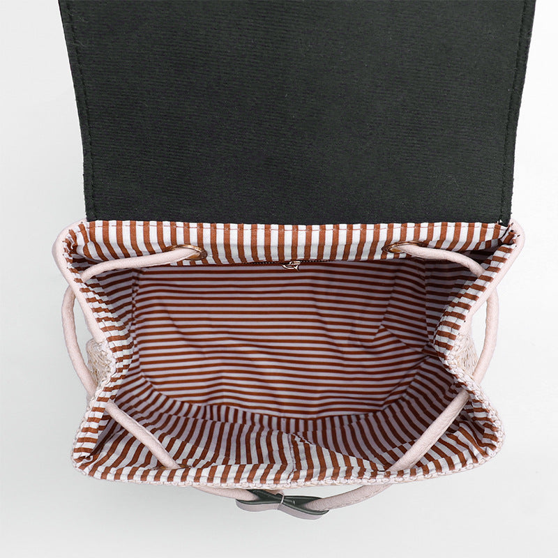 Women's Woven Diamond Shoulder Bag