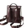 Fashionable European And American Style Oil Wax Cowhide Contrast Color Backpack