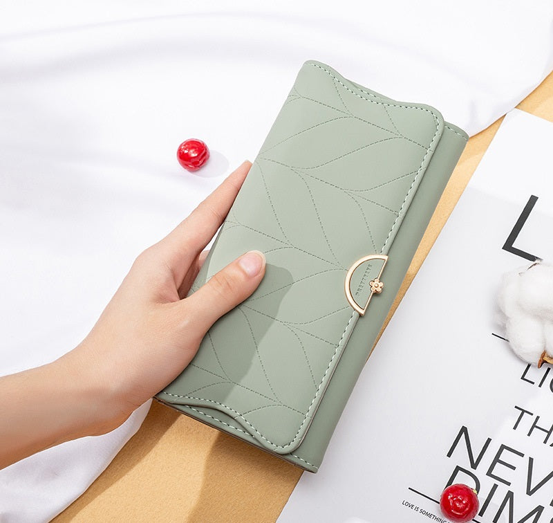 Women's Tri-Fold Large Capacity Clutch Wallet