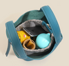 Colorblock Vegetable Basket Leather Bucket Bag