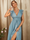 Butterfly Sleeve Tie Waist Split Thigh Dress