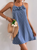 Polka Dot Ruffle Trim Cami Dress