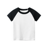 Kids Basic Color Blocking Round Neck Short-Sleeved T-Shirt