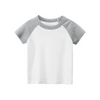 Kids Basic Color Blocking Round Neck Short-Sleeved T-Shirt