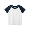 Kids Basic Color Blocking Round Neck Short-Sleeved T-Shirt