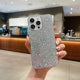 For iPhone 14 Glitter Sequins Epoxy TPU Phone Case(Blue)