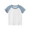 Kids Basic Color Blocking Round Neck Short-Sleeved T-Shirt