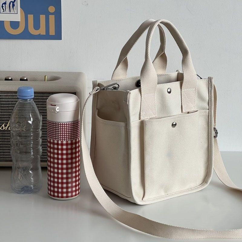 Canvas Crossbody Bag With Large Capacity
