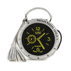 Personality Fun Clock Clock Sequins Reflective Tassel Female Tide Pu Messenger Bag