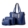Woven Pattern Picture And Mother Three Piece Cross-body One-shoulder Handbag